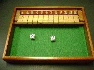 Deluxe Shut The Box, With 12 Numbers And Dice Toys & Games