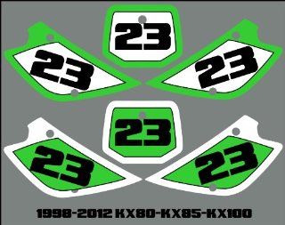 Kawasaki 98 12 KX85 Number Plate Backgrounds Graphics Decals Stickers MX xPlastis kx 85  Other Products  