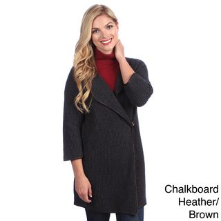 Ply Cashmere Women's 3/4 length Sleeve Coat Cashmere Sweaters