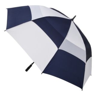totes Double Canopy Golf Stick Umbrella   Navy/W