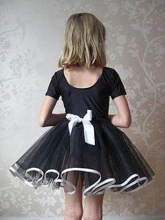 black and white tutu by the button tree