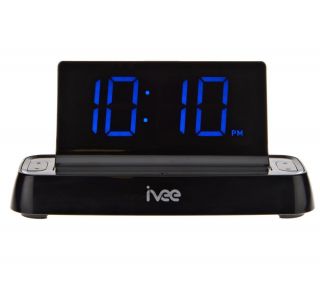 ivee Flex Voice Control Talking Alarm Clock w/ FM Radio —