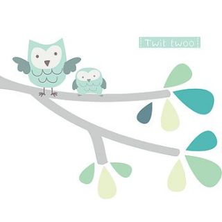 twit twoo fabric branch wall stickers by littleprints