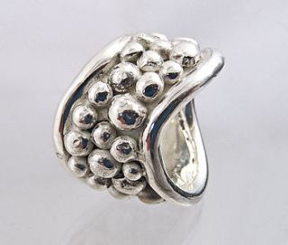 silver wave biker ring by charlotte cornelius jewellery design