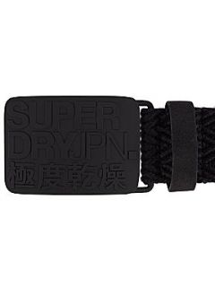 Superdry Sid herringbone belt Black