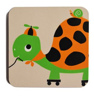 travelling tortoise melamine coaster by ketchup on everything