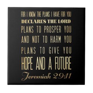Christian Scriptural Bible Verse   Jeremiah 2911 Tiles