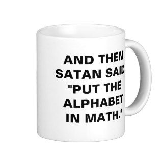 Satan Alphabet in Math Mugs