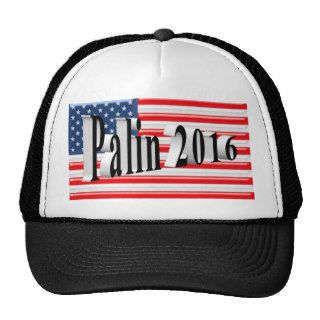 PALIN 2016 Cap, Black 3D, Old Glory Hats
