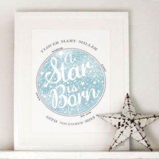 personalised a star is born print by velvet ribbon