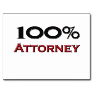 100 Percent Attorneys At Law Postcard
