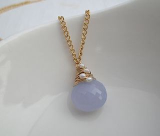 chalcedony necklace by sarah hickey