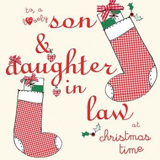 son and daughter in law christmas card by laura sherratt designs