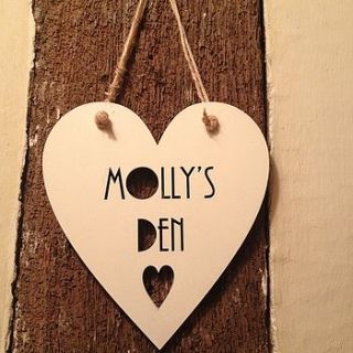 large wooden personalised heart by moat house gifts
