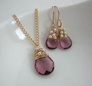 pink quartz set by sarah hickey