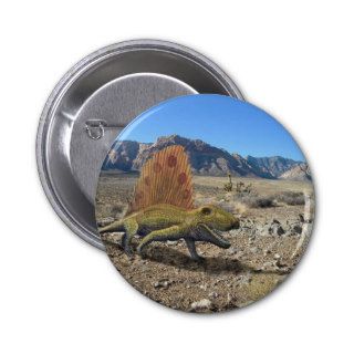 Dimetrodon Dinosaur Pinback Button