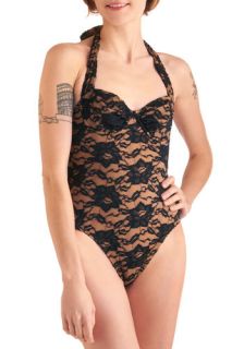 Tatyana/Bettie Page Luck Be a Lacy One Piece  Mod Retro Vintage Bathing Suits