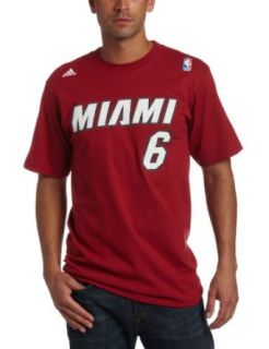 NBA Men's Miami Heat Lebron James Gametime Name & Number Tee (Garnett, Small)  Sports Fan T Shirts  Clothing