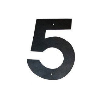 Helvetica House Number Size 10" H x 6.5" W, Number 5  Outdoor Plaques  Patio, Lawn & Garden