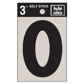 Hy Ko 3" Black Vinyl Self Stick Number 0 Sold in packs of 10  House Numbers  Patio, Lawn & Garden