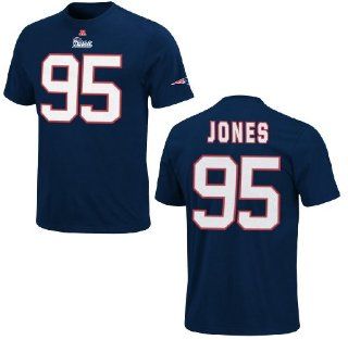 New England Patriots Chandler Jones Eligible Receiver Navy Name and Number T Shirt  Football Apparel  Sports & Outdoors