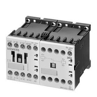 Siemens 3RH14 22 1AK60 Control Relay, Size S00, 35mm Standard Mounting Rail, AC Operation, Screw Connection, 22 E Identification Number, 2 NO + 2 NC Contacts, 120 V 60 Hz Rated Control Supply Voltage Motor Contactors