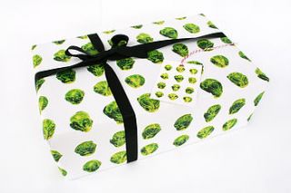 brussels sprout wrapping paper by lime lace