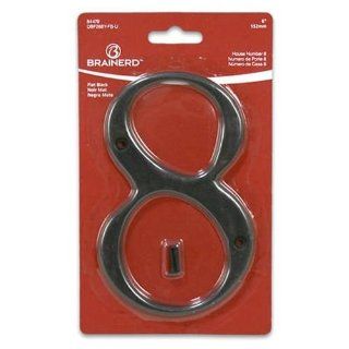 6 Inch Rustic Number 8 Flat Black House Number    