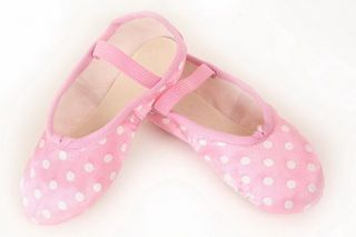 pink polka dot ballet shoes by frilly lily
