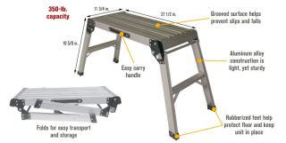 Folding Aluminum Platform — 330lb. Capacity  Folding Platforms