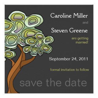 Eco Tree Wedding Save the Date Personalized Announcements