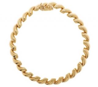 7High Polished San Marco Bracelet 14K Gold, 10.0g —