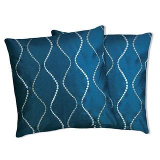 Lush Decor Blue Swirl Design Throw Pillows (Set of 2) Lush Decor Throw Pillows