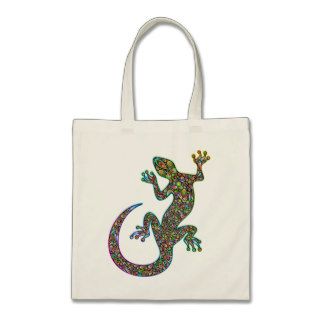 Geck Gecko Psychedelic Design Tote Bag