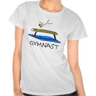 Gymnast Stick Figure Balance Beam T shirts