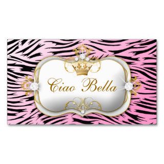311 Ciao Bella Hip Zebra Pink Business Cards