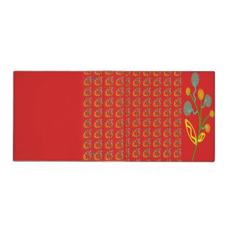Colorful Abstract Flowers with Red Background Aver 3 Ring Binders