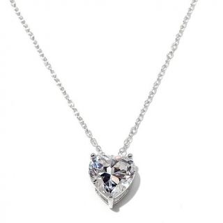 3ct Absolute™ "Eternal Love" Clear Heart Pendant with 18" Chain