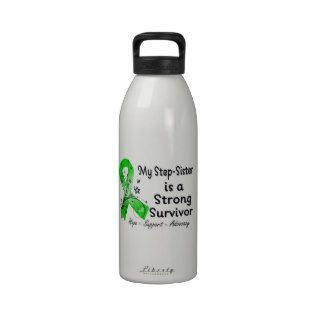 My Step Sister Strong Survivor Green Ribbon Reusable Water Bottle