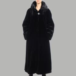 Nuage Womens Oversize Beaver Faux Fur Coat Nuage Outerwear
