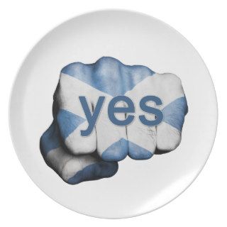 Scottish Independence Fist Party Plates