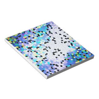 Purple Periwinkle Blue & Black Mosaic Notepad