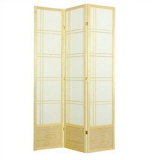 Double Cross Shoji Room Divider in Natural