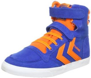 hummel SLIMMER STADIL JR HG 63 430 8527, Unisex Kinder Sneaker, Blau (CLASSIC BLUE/POPSICLE 8527), EU 27 Schuhe & Handtaschen