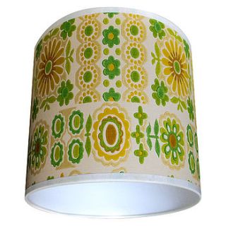 vintage wallpaper retro tiles lampshade by love frankie