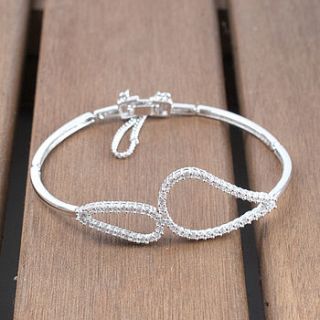 infinity silver diamante bracelet by astrid & miyu