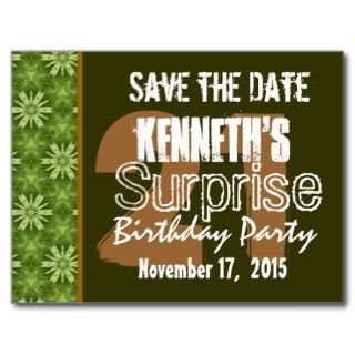 Save the Date 21st Birthday Party Olive Green Post Cards