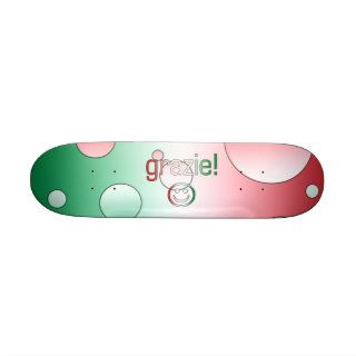 Italian Gifts  Thank You / Grazie + Smiley Face Skate Board