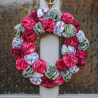 pom pom festive wreath by 'by alex'