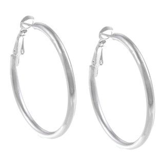 La Preciosa High polish Sterling Silver Classic Hoop Earrings La Preciosa Sterling Silver Earrings